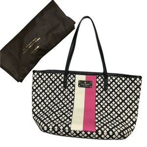 Kate Spade Black and Pink Patterned Tote